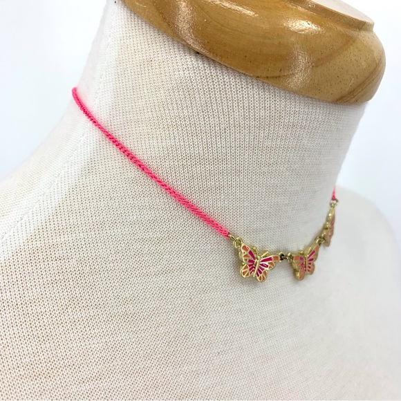 Stella & Dot Girls' Pink and Orange Butterfly Necklace - Picture 8 of 16